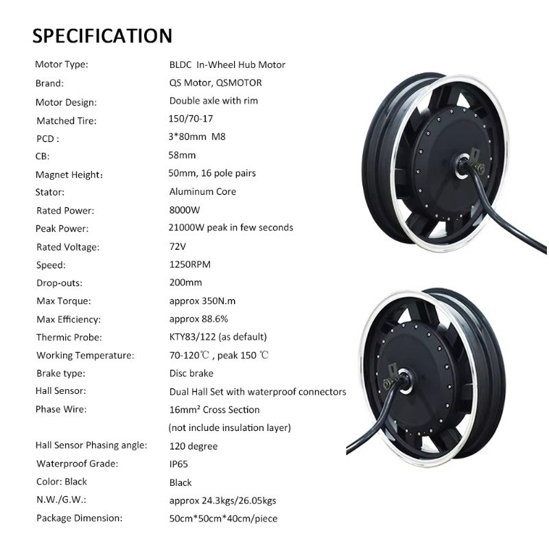 Motor de cubo sem escovas, nov - 72V 8000W Brushless Hub Motor avaliação e preço